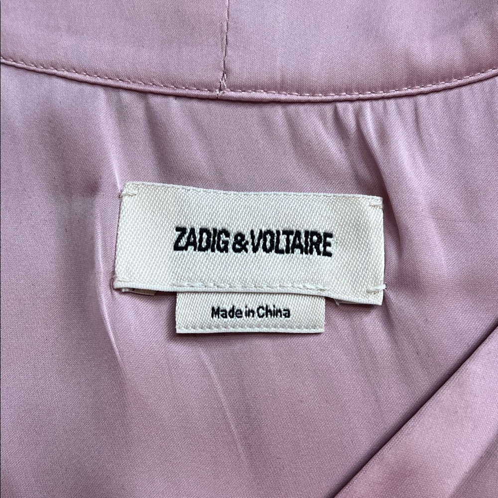 Zadig & Voltaire Light Pink Blouse Telia V-Neck - Picture 6 of 6
